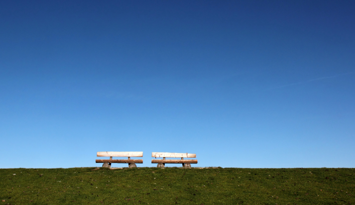 Two empty benches
